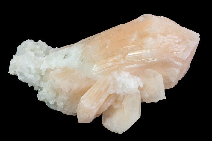 Pink-Orange Stilbite Crystal Cluster - India #94295